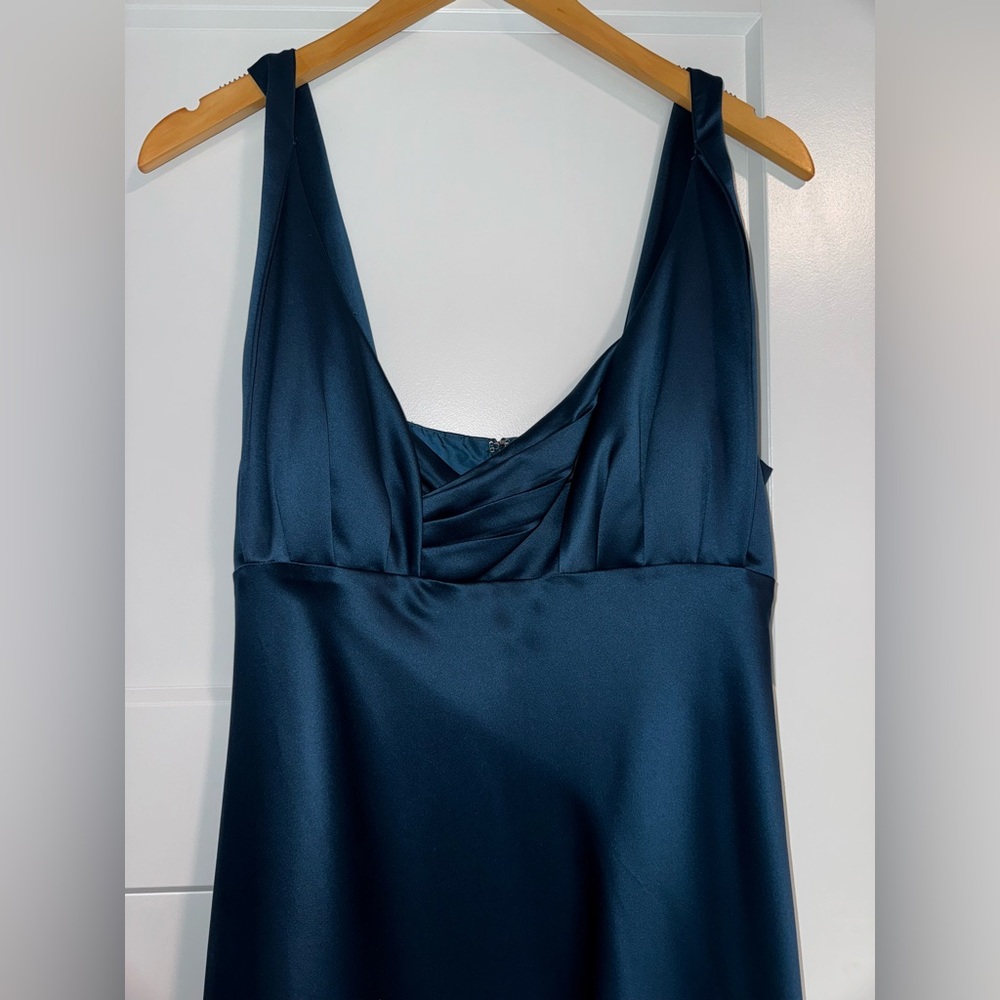 Calvin Klein Teal Satin Dress